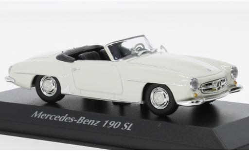 Modellautos Mercedes 190 1/43 Maxichamps SL (W121) blanche 1955 Mercedes 190 1/43 Maxichamps SL (W121) blanche 1955 modellautos