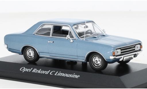 Opel Rekord 1/43 Maxichamps C metallise blau 1966 modellautos