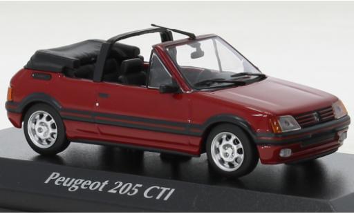 Modellautos Peugeot 205 1/43 Maxichamps CTI Cabriolet rot 1990 Peugeot 205 1/43 Maxichamps CTI Cabriolet rot 1990 modellautos
