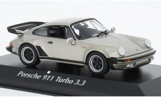 Porsche 930 Turbo 1/43 Maxichamps 911  3.3 metallise beige 1977 modellautos
