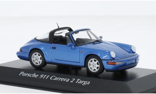 Modellautos Porsche 964 1/43 Maxichamps 911  Carrera 2 Targa metallise bleu 1991 Porsche 964 1/43 Maxichamps 911  Carrera 2 Targa metallise bleu 1991 modellautos