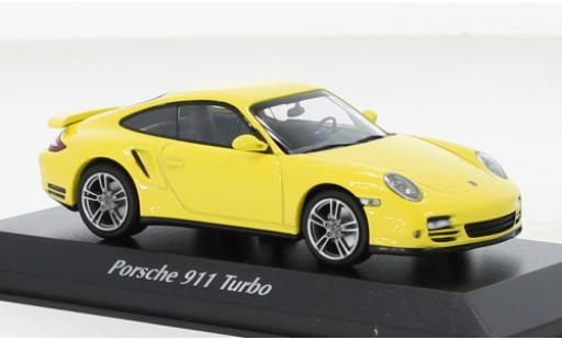 Modellautos Porsche 997 Turbo 1/43 Maxichamps 911  gelb 2009 Porsche 997 Turbo 1/43 Maxichamps 911  gelb 2009 modellautos
