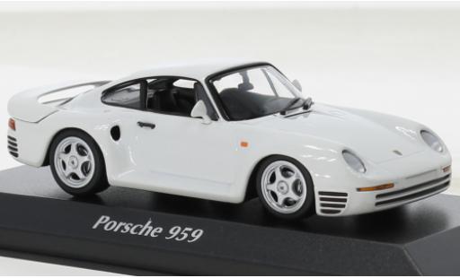 Modellautos Porsche 959 1/43 Maxichamps metallise blanche 1987 Porsche 959 1/43 Maxichamps metallise blanche 1987 modellautos