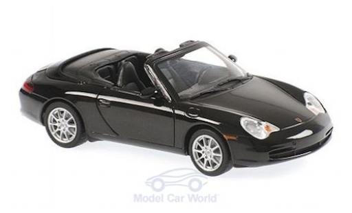 Porsche 996 1/43 Maxichamps 911 () Cabriolet mettalic schwarz 2001 modellautos