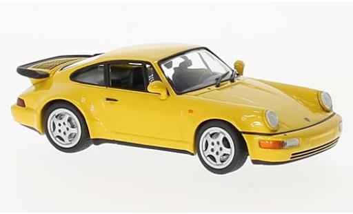Porsche 964 Turbo 1/43 Maxichamps 911 Turbo () gelb 1990 modellautos