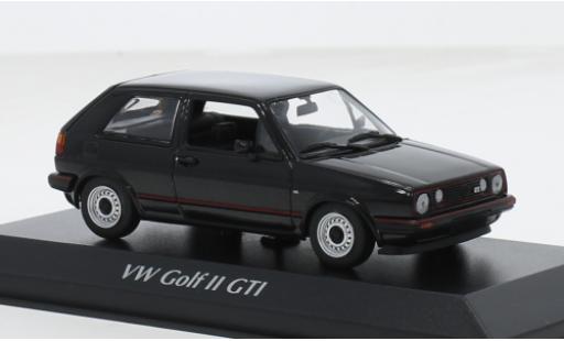 Volkswagen Golf 1/43 Maxichamps II GTI 16V metallise schwarz 1985 1:43 modellautos