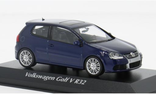 Volkswagen Golf 1/43 Maxichamps V R32 metallise blau 2005 1:43 modellautos