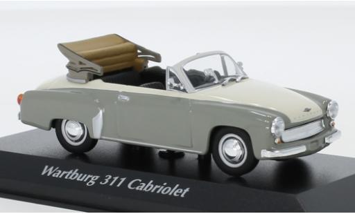 Modellautos Wartburg 311 1/43 Maxichamps Cabriolet grau/weiss 1958 Wartburg 311 1/43 Maxichamps Cabriolet grau/weiss 1958 modellautos