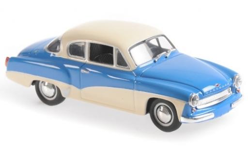 Modellautos Wartburg 311 1/43 Maxichamps Coupe blau/weiss 1958 Wartburg 311 1/43 Maxichamps Coupe blau/weiss 1958 modellautos