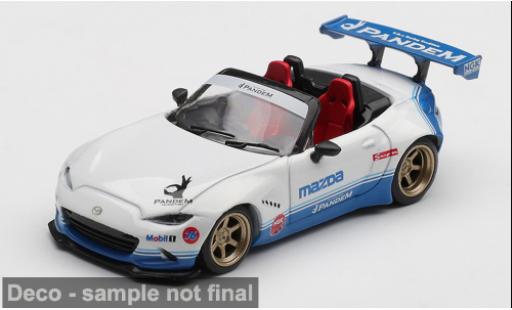 Mazda MX 1/64 Mini GT -5 (ND) Miata weiss/blau 2025 1:64 modellautos