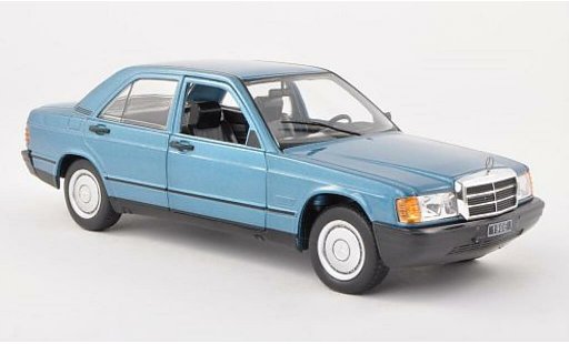 Mercedes 190 Base 1/24 WhiteBox (W201) blau 1983 modellautos