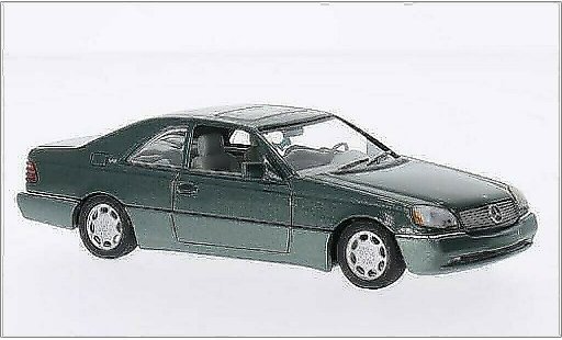 Mercedes 600 AMG 1/43 Minichamps SEC Coupe (C140) mettalic gr&Atilde;&frac14;n 1992 modellautos