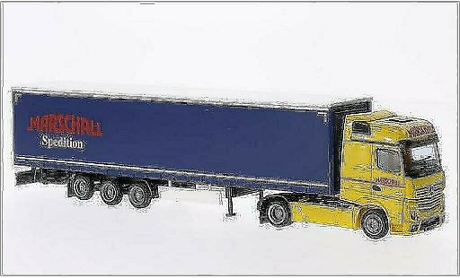 Mercedes Actros Bigspace 1/87 AWM 2 Big./Aerop. Marschall Mega-KSZ modellautos