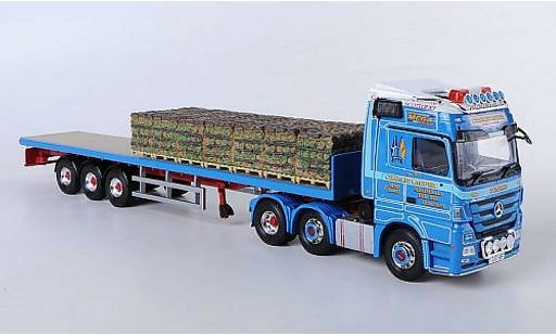 Mercedes Actros Base 1/50 Corgi Facelift Charlie Lauder Flachbrettpritschen-SZ mit Ladegut modellautos