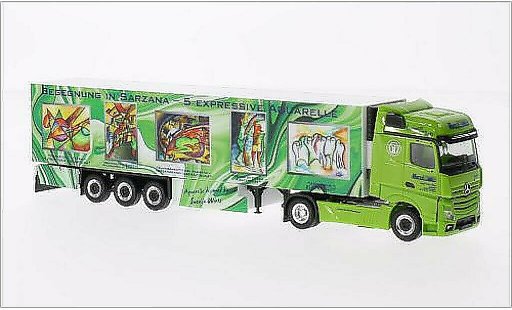 Mercedes Actros Gigaspace 1/87 Herpa Wirtz Art Truck Kuhlkoffer-SZ modellautos