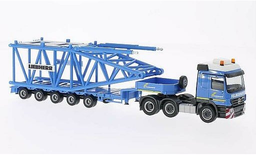 Mercedes Actros Base 1/87 Herpa L 02 Felbermayr (A) Semitieflader-SZ mit Anlenkst&Atilde;&frac14;ck fur Liebherr LR 1600/2 modellautos