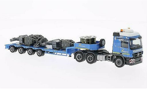 Mercedes Actros Base 1/87 Herpa L 08 Felbermayr (A) mit Hakenflaschen fur Liebherr LR 1600/2 (A) Semitieflade-SZ modellautos