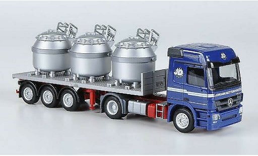 Mercedes Actros Base 1/87 Herpa L 08 Flussigaluminium-SZ Dettendorfer modellautos