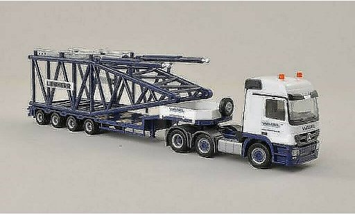 Mercedes Actros Base 1/87 Herpa L 08 Wasel Krane Semitieflade-SZ mit Anlenkst&Atilde;&frac14;ck fur Liebherr LR 1600/2 modellautos