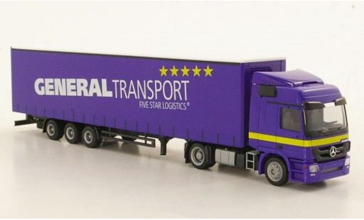 Mercedes Actros Base 1/87 Herpa L General Transport Lowliner-Sattelzug modellautos
