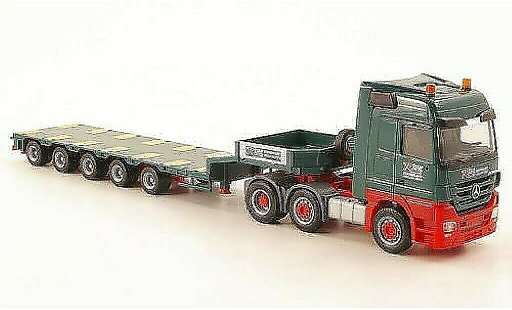 Mercedes Actros Base 1/87 Herpa LH 08 Kahl Schwerlast Semitieflade-Sattelzug modellautos