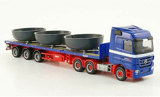 Mercedes Actros Base 1/87 Herpa LH 08 Riwatrans Teletrailer-Sattelzug mit Ladegut modellautos