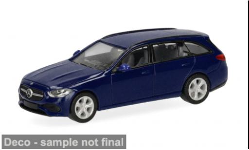 Modellautos Mercedes Classe C T-Modell blau 1/87 Herpa
