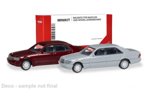 Mercedes Classe S 1/87 Herpa MiniKit (W140) rot/grau 1:87 modellautos