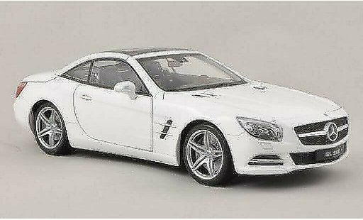 Mercedes Classe SL 500 1/18 Welly (R231) weiss Verdeck geschlossen 2012 modellautos