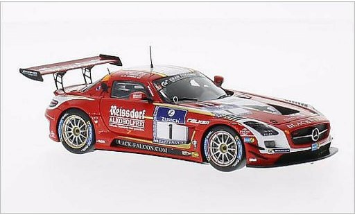 Mercedes SLS GT3 1/43 Spark AMG No.1 Black Falcon Team Reissdorf Alkoholfrei 24h Nurburgring 2014 /D.Arnold modellautos
