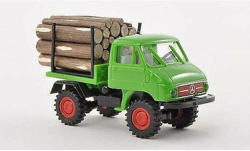 Mercedes Unimog 406-425 1/87 Brekina 411 gr&Atilde;&frac14;n mit Holzladung modellautos