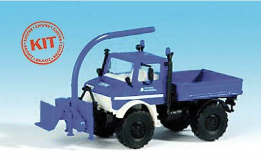 Mercedes Unimog Base 1/87 Kibri THW mit Fronthacksler modellautos