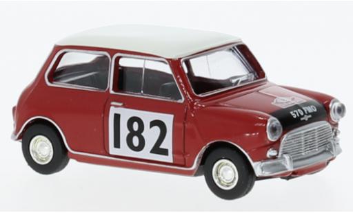 Mini Cooper 1/64 Norev S rot/weiss 1964 1:64 modellautos