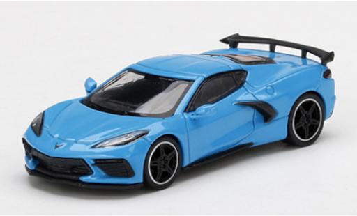 Chevrolet Corvette 1/64 Mini GT C8 Stingray blau modellautos