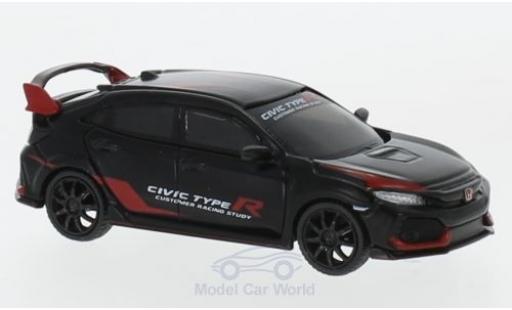 Honda Civic 1/64 Mini GT Type R (FK8) matt-schwarz/rot Customer Racing Study modellautos