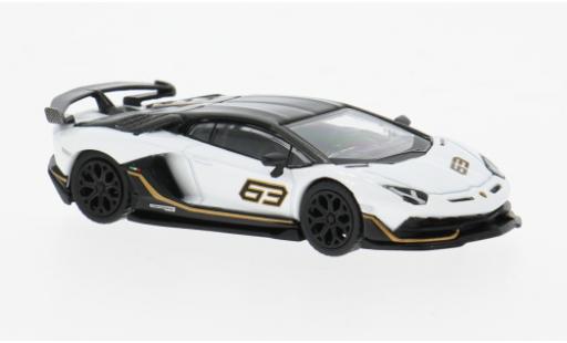 Modellautos Lamborghini Aventador 1/64 Mini GT SVJ 63 weiss/schwarz 2022 1:64 Lamborghini Aventador 1/64 Mini GT SVJ 63 weiss/schwarz 2022 1:64 modellautos