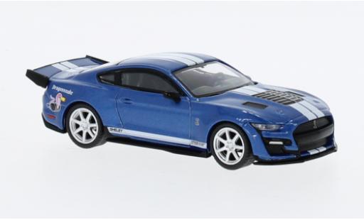 Shelby GT 500 1/64 Mini GT Ford Mustang Dragon Snake Concept metallise bleu/blanche modellautos