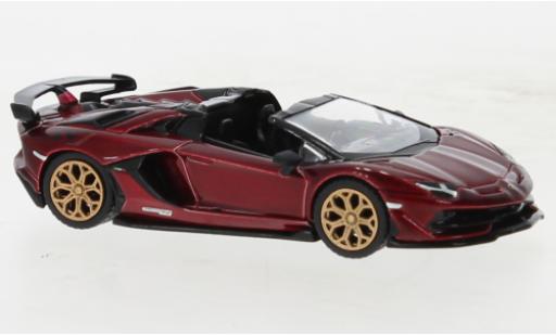 Modellautos Lamborghini Aventador 1/64 Mini GT SVJ Roadster metallise rouge foncé Lamborghini Aventador 1/64 Mini GT SVJ Roadster metallise rouge foncé modellautos