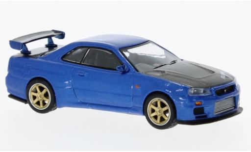Modellautos Nissan Skyline 1/64 Mini GT GT-R (R34) bleu Nissan Skyline 1/64 Mini GT GT-R (R34) bleu modellautos