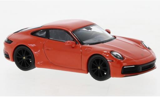 Porsche 992 4S 1/64 Mini GT 911  Carrera orange modellautos
