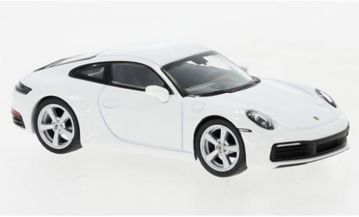 Porsche 992 S 1/64 Mini GT 911  Carrera blanche modellautos