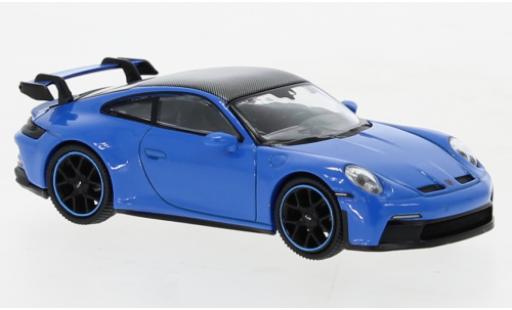Porsche 992 GT3 1/64 Mini GT 911  bleu modellautos