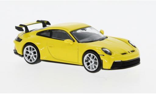 Porsche 992 GT3 1/64 Mini GT 911  jaune modellautos