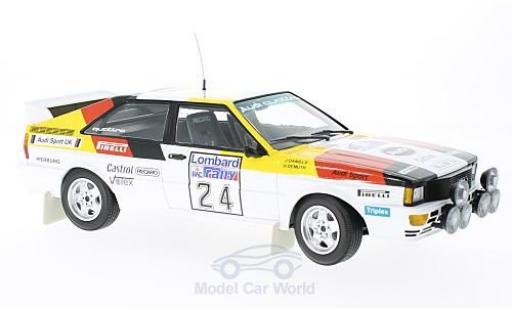 Modellautos Audi Quattro 1/18 Minichamps quattro No.24 Sport Rallye WM RAC Rallye 1982 H.Demuth/J.Daniels Audi Quattro 1/18 Minichamps quattro No.24 Sport Rallye WM RAC Rallye 1982 H.Demuth/J.Daniels modellautos