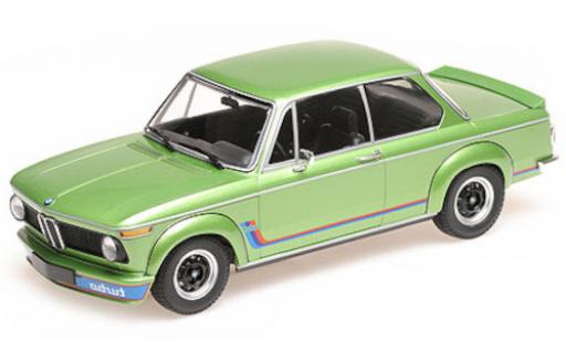 Bmw 2002 1/18 Minichamps Turbo mettalic grün 1972 modellautos