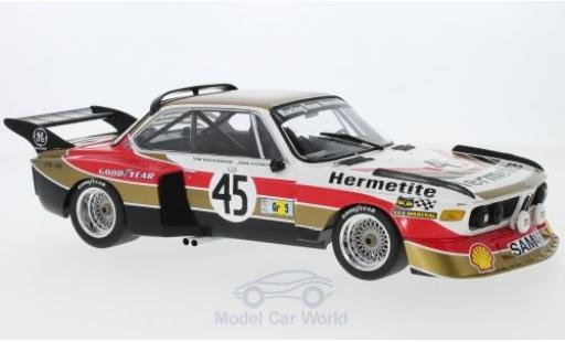 Bmw 3.5 1/18 Minichamps CSL No.45 Hermetite Productions Ltd. 24h Le Mans 1976 J.Fitzpatrick/T.Walkinshaw modellautos