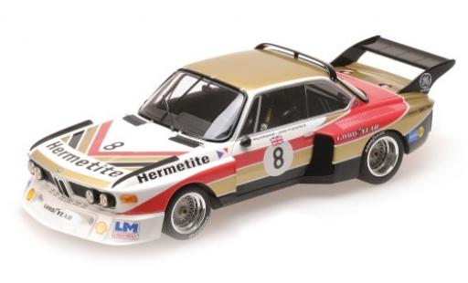 Bmw 3.5 1/18 Minichamps CSL No.8 Hermetite 1000 Km Nürburgring 1976 J.Fitzpatrick/T.Walkinshaw modellautos