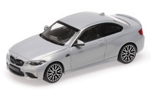 Bmw M2 1/43 Minichamps Competition mettalic grau 2019 modellautos