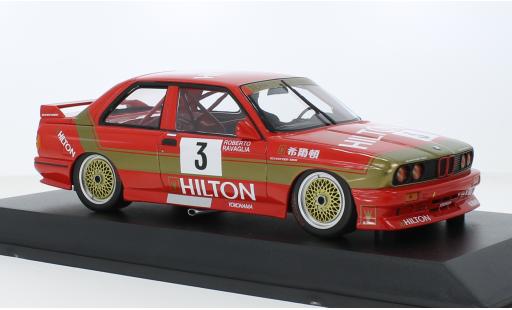 Bmw M3 1/18 Minichamps (E30) No.3 Schnitzer- Hilton Macau Guia Race 1987 1:18 modellautos
