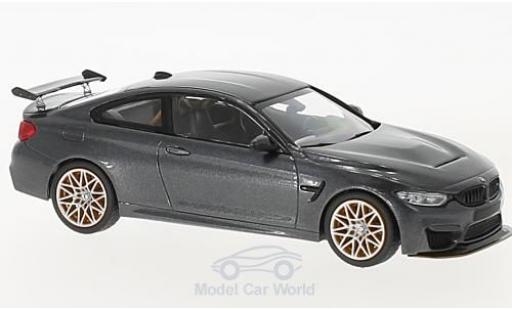 Bmw M4 1/43 Minichamps (F82) GTS mettalic grau 2016 mit orangenen Felgen modellautos
